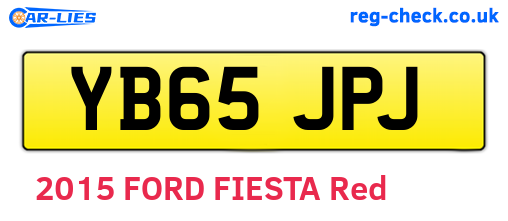 YB65JPJ are the vehicle registration plates.