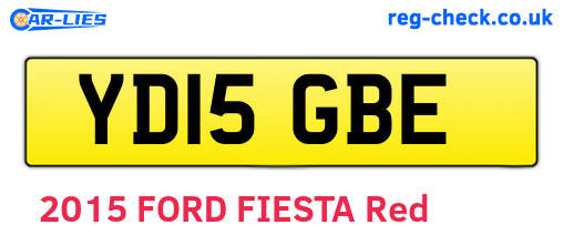 YD15GBE are the vehicle registration plates.