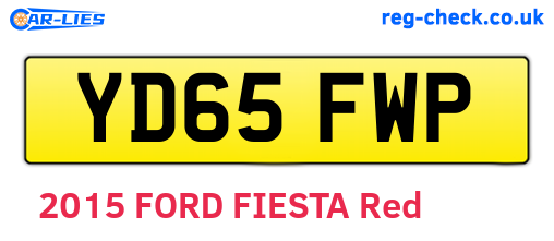 YD65FWP are the vehicle registration plates.