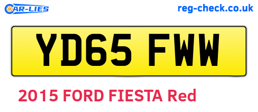 YD65FWW are the vehicle registration plates.
