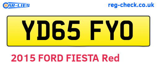 YD65FYO are the vehicle registration plates.