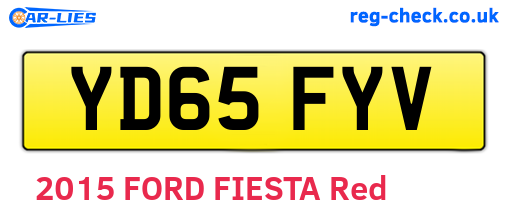 YD65FYV are the vehicle registration plates.