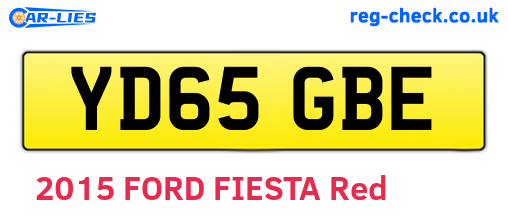 YD65GBE are the vehicle registration plates.