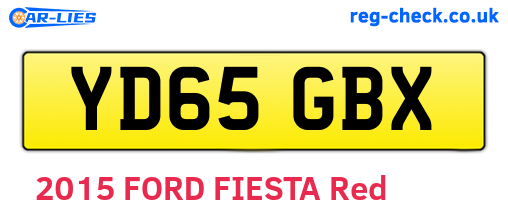 YD65GBX are the vehicle registration plates.