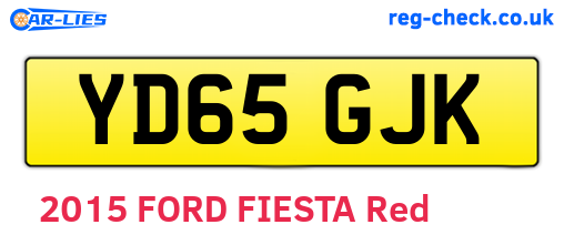 YD65GJK are the vehicle registration plates.