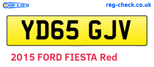 YD65GJV are the vehicle registration plates.
