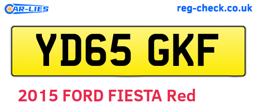 YD65GKF are the vehicle registration plates.