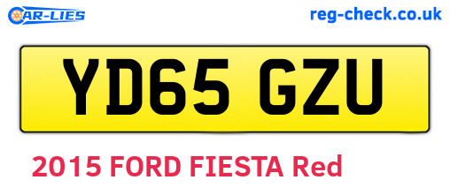 YD65GZU are the vehicle registration plates.