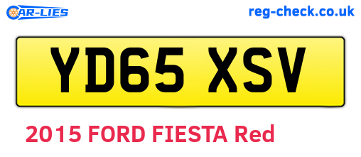 YD65XSV are the vehicle registration plates.