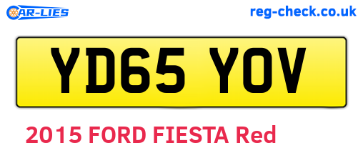 YD65YOV are the vehicle registration plates.