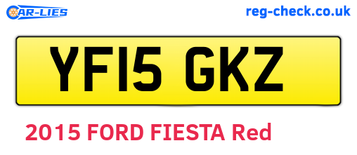 YF15GKZ are the vehicle registration plates.