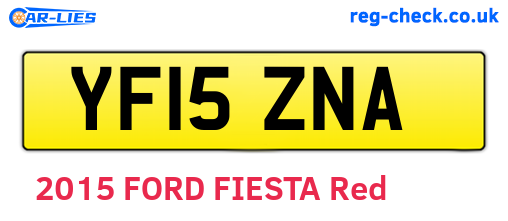 YF15ZNA are the vehicle registration plates.