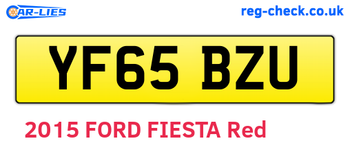 YF65BZU are the vehicle registration plates.