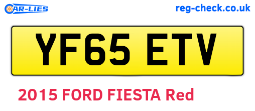 YF65ETV are the vehicle registration plates.