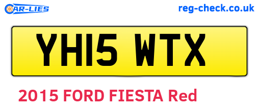 YH15WTX are the vehicle registration plates.