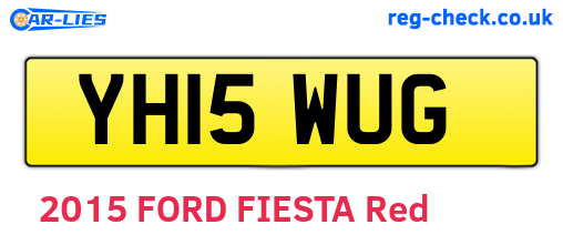 YH15WUG are the vehicle registration plates.