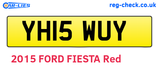 YH15WUY are the vehicle registration plates.