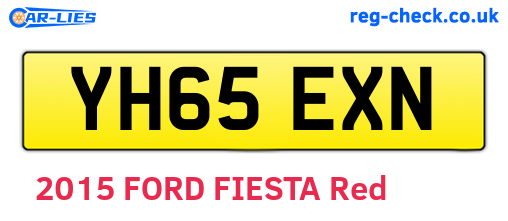 YH65EXN are the vehicle registration plates.