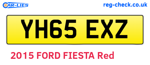 YH65EXZ are the vehicle registration plates.