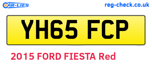 YH65FCP are the vehicle registration plates.