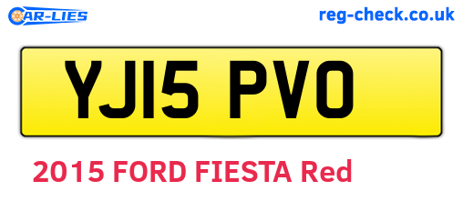 YJ15PVO are the vehicle registration plates.