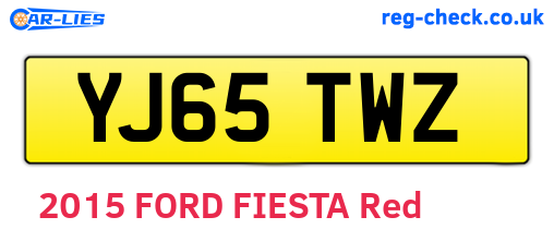 YJ65TWZ are the vehicle registration plates.