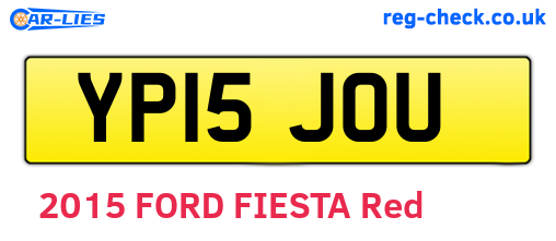 YP15JOU are the vehicle registration plates.