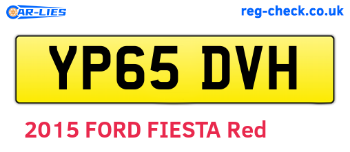 YP65DVH are the vehicle registration plates.