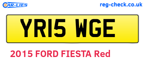 YR15WGE are the vehicle registration plates.
