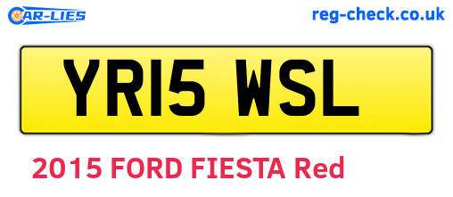YR15WSL are the vehicle registration plates.