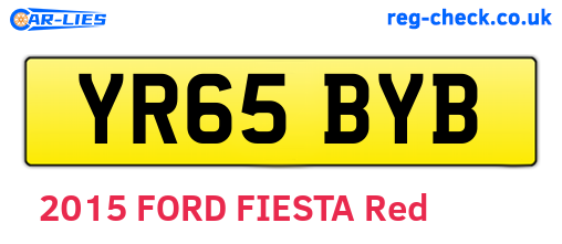 YR65BYB are the vehicle registration plates.