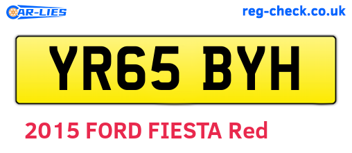 YR65BYH are the vehicle registration plates.