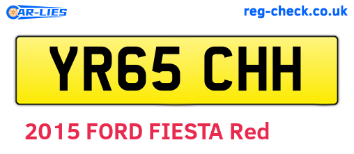 YR65CHH are the vehicle registration plates.