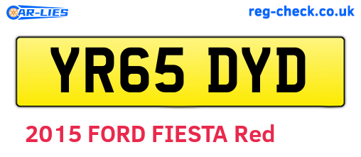 YR65DYD are the vehicle registration plates.