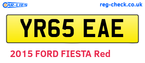 YR65EAE are the vehicle registration plates.