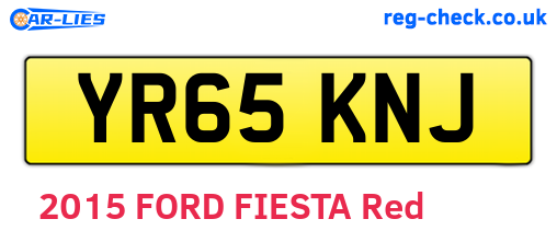 YR65KNJ are the vehicle registration plates.