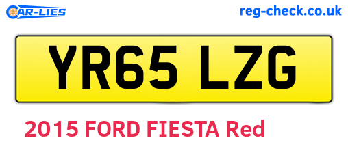 YR65LZG are the vehicle registration plates.