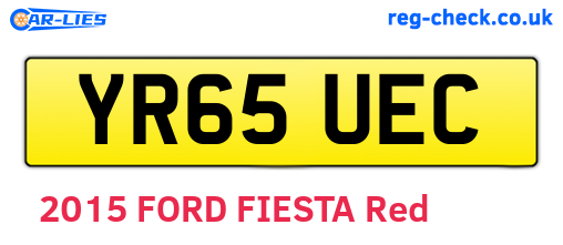 YR65UEC are the vehicle registration plates.