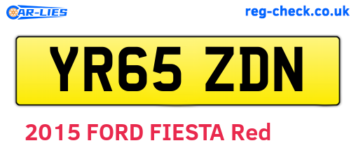 YR65ZDN are the vehicle registration plates.