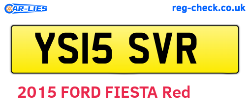 YS15SVR are the vehicle registration plates.