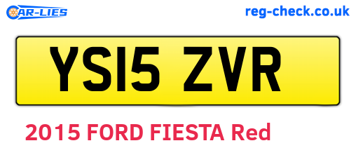 YS15ZVR are the vehicle registration plates.