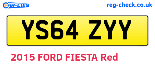 YS64ZYY are the vehicle registration plates.