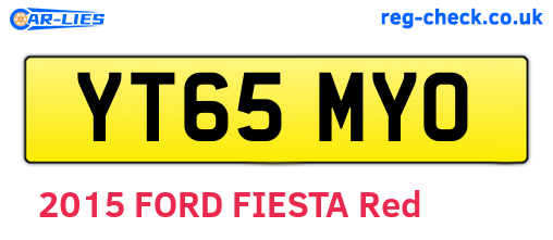 YT65MYO are the vehicle registration plates.