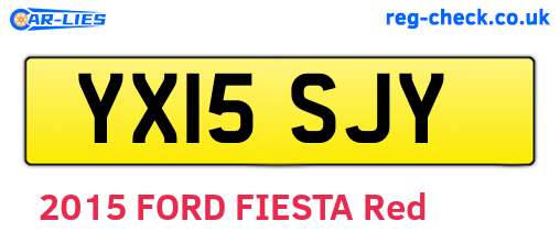 YX15SJY are the vehicle registration plates.