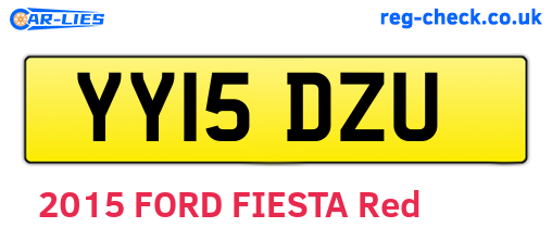 YY15DZU are the vehicle registration plates.