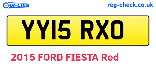 YY15RXO are the vehicle registration plates.