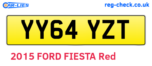 YY64YZT are the vehicle registration plates.