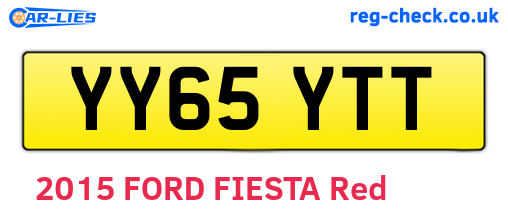 YY65YTT are the vehicle registration plates.