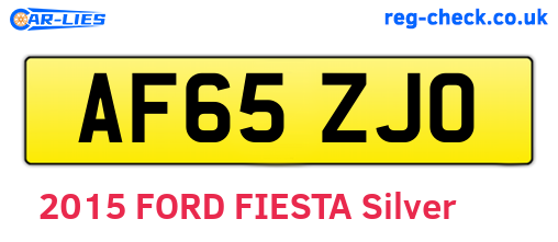 AF65ZJO are the vehicle registration plates.