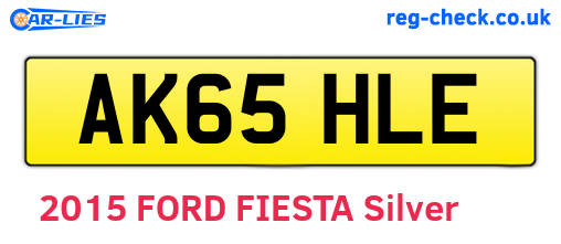 AK65HLE are the vehicle registration plates.
